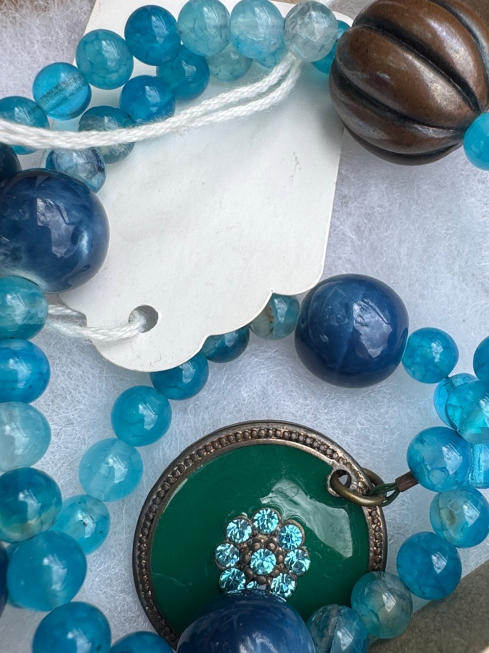 Blue African handmade  Prayer BEADS Necklace - Women Jewelry